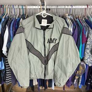 US Army IPFU Physical Training Jacket Reflective Windbreaker Medium Regular